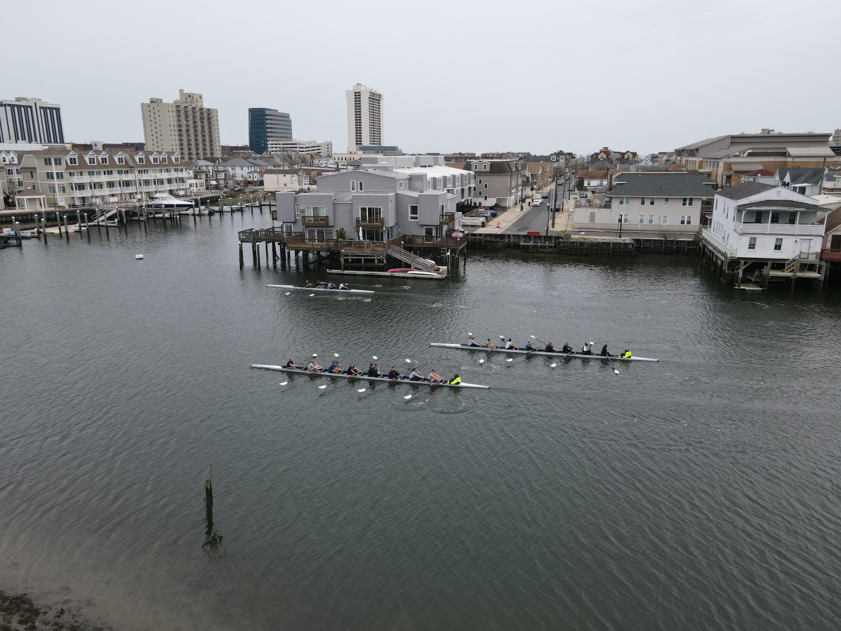 Drone footage of Atlantic City's Inside Thorofare